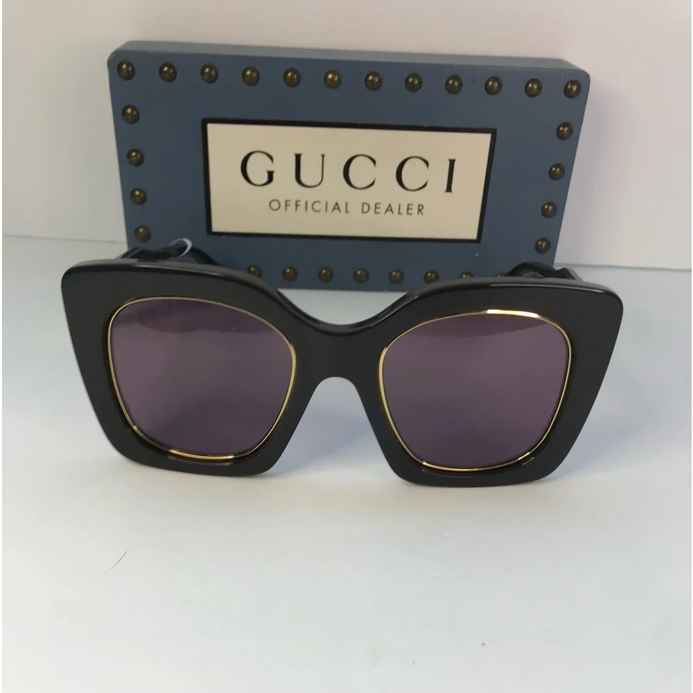 New Authentic Gucci GG1151S 002 51 Grey Violet Sunglasses - Picture 5 of 14